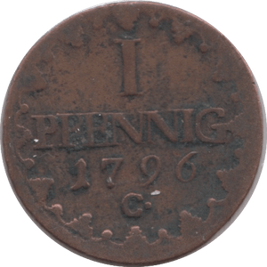 1796 1 PFENNIG GERMANY - WORLD COINS - Cambridgeshire Coins