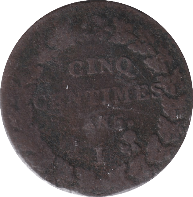 1796 5 CENTIMES FRANCE - WORLD COINS - Cambridgeshire Coins