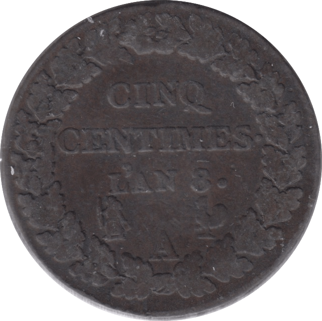 1797 FRANCE 5 CENTIMES - WORLD COINS - Cambridgeshire Coins
