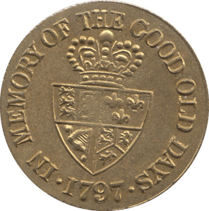 1797 GAMING TOKEN IN MEMORY OF THE GOOD OLD DAYS - Token - Cambridgeshire Coins