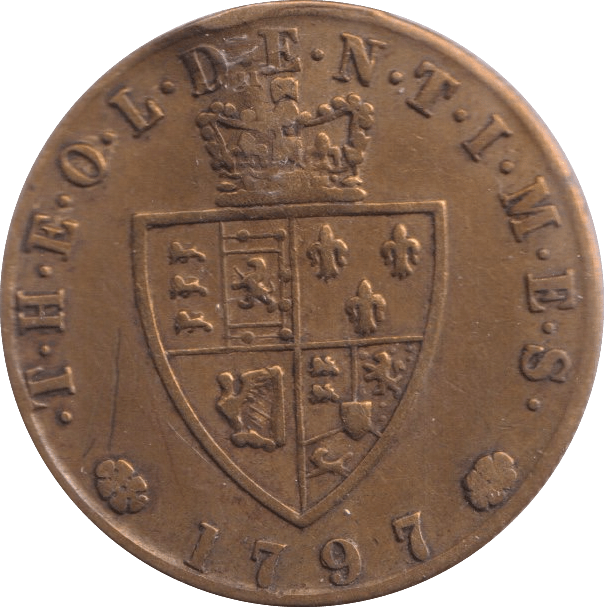 1797 HALF GUINEA GAMING TOKEN - GAMING TOKEN - Cambridgeshire Coins