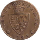 1797 HALF GUINEA GAMING TOKEN - GAMING TOKEN - Cambridgeshire Coins