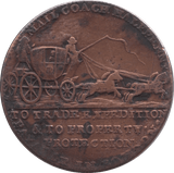 1797 HALFPENNY MAIL COACH TOKEN REF 392 - HALFPENNY TOKEN - Cambridgeshire Coins