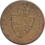 1798 GAMING TOKEN HALF GUINEA STYLE - GAMING TOKEN - Cambridgeshire Coins