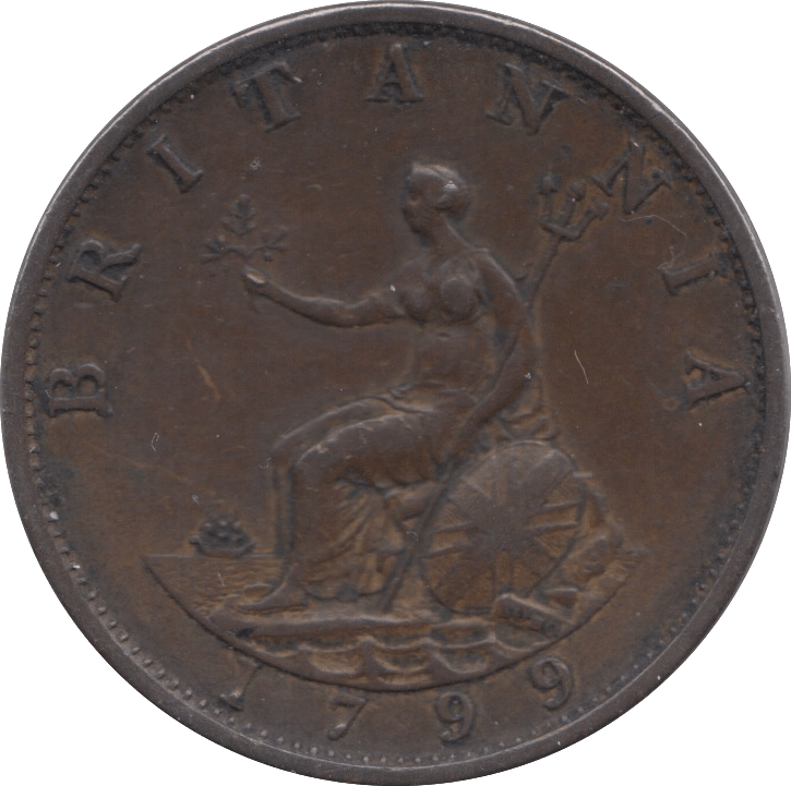 1799 HALF PENNY ( EF ) - Halfpenny - Cambridgeshire Coins