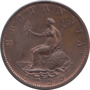 1799 HALFPENNY ( BU ) - Halfpenny - Cambridgeshire Coins