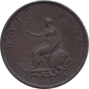 1799 HALFPENNY ( GVF ) 7 - HALFPENNY - Cambridgeshire Coins