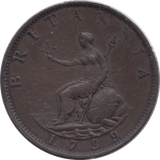 1799 HALFPENNY ( GVF ) 7 - HALFPENNY - Cambridgeshire Coins