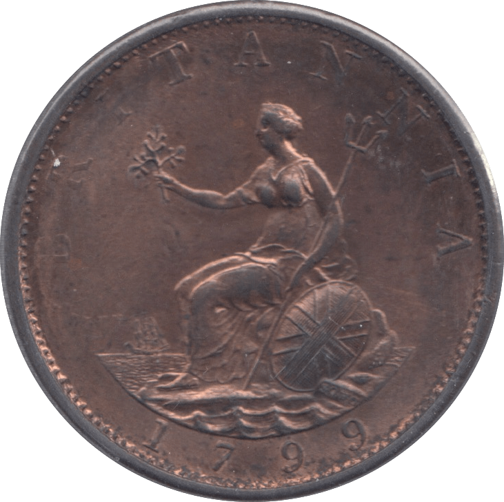 1799 HALFPENNY ( UNC ) - HALFPENNY - Cambridgeshire Coins