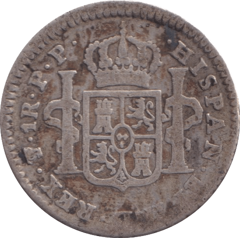 1799 SILVER BOLIVIA 1 REAL - SILVER WORLD COINS - Cambridgeshire Coins