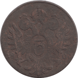 1800 AUSTRIA 3 KREUZER - WORLD COINS - Cambridgeshire Coins