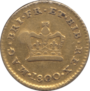 1800 GOLD THIRD GUINEA GEORGE III - Guineas - Cambridgeshire Coins