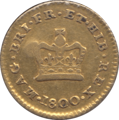 1800 GOLD THIRD GUINEA GEORGE III - Guineas - Cambridgeshire Coins
