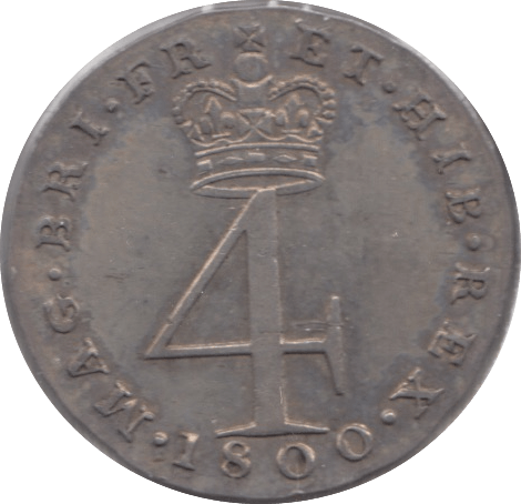 1800 MAUNDY FOURPENCE ( EF ) - Maundy Coins - Cambridgeshire Coins