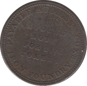 1800 TAUNTON IRONWORKS PENNY TOKEN - Token - Cambridgeshire Coins
