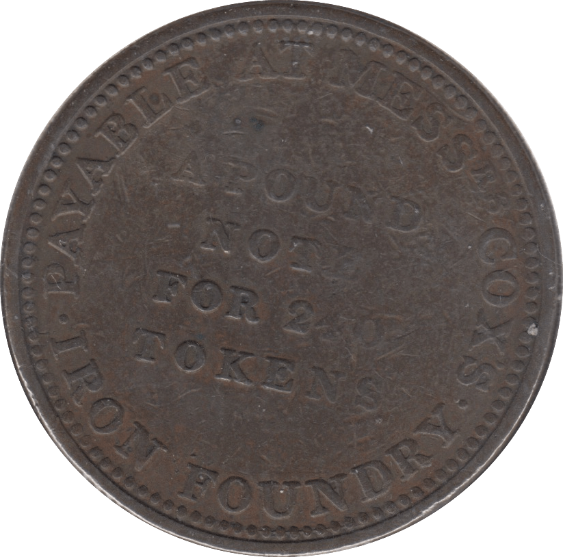 1800 TAUNTON IRONWORKS PENNY TOKEN - Token - Cambridgeshire Coins