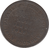 1800 TAUNTON IRONWORKS PENNY TOKEN - Token - Cambridgeshire Coins