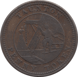 1800 TAUNTON IRONWORKS PENNY TOKEN - Token - Cambridgeshire Coins