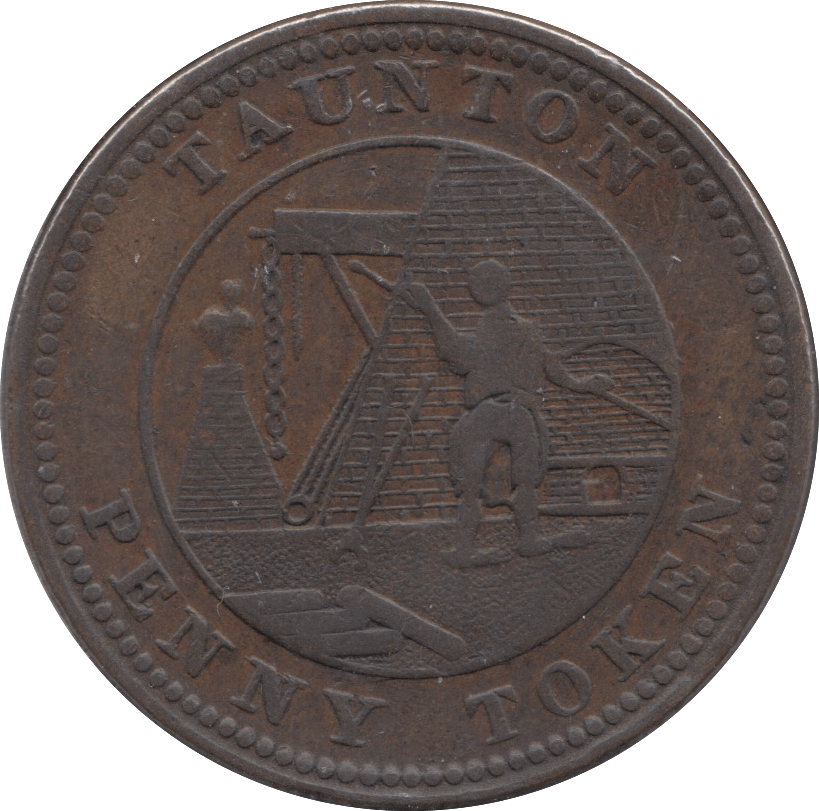 1800 TAUNTON IRONWORKS PENNY TOKEN - Token - Cambridgeshire Coins