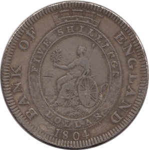 1804 BANK OF ENGLAND TRADE TOKEN 5 SHILLINGS GEORGE III REF 1 - Token - Cambridgeshire Coins
