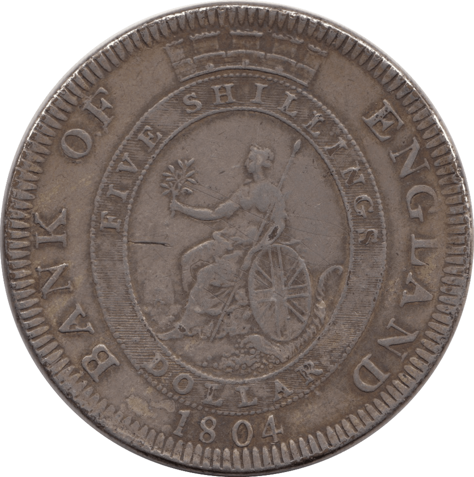 1804 BANK OF ENGLAND TRADE TOKEN 5 SHILLINGS GEORGE III REF 1 - Token - Cambridgeshire Coins