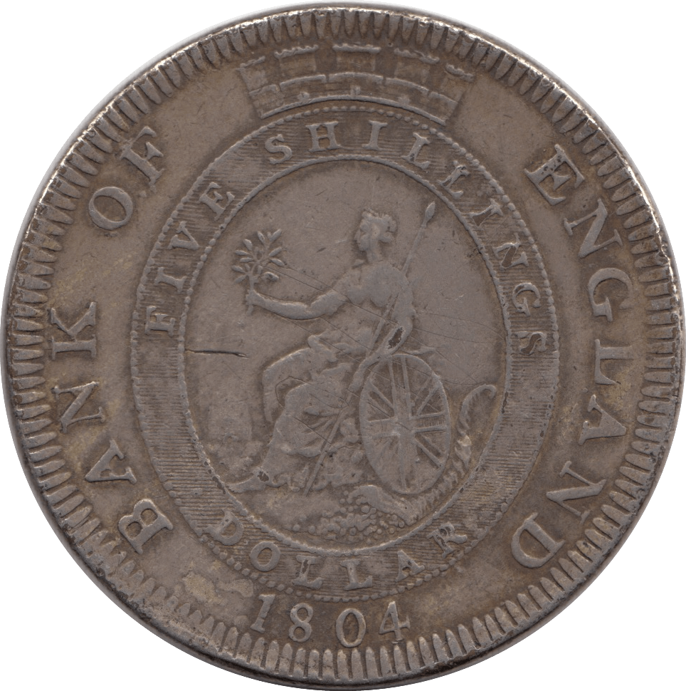 1804 BANK OF ENGLAND TRADE TOKEN 5 SHILLINGS GEORGE III REF 1 - Token - Cambridgeshire Coins