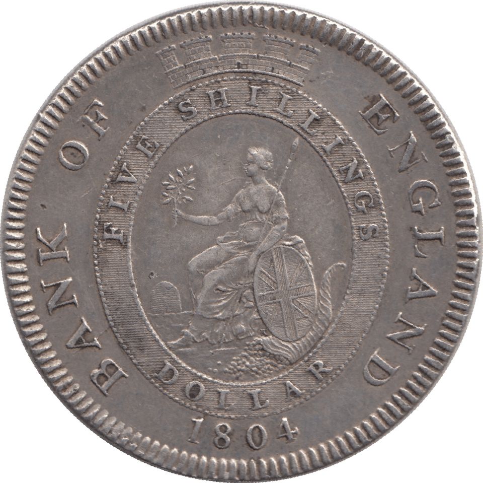 1804 BANK OF ENGLAND TRADE TOKEN 5 SHILLINGS GEORGE III REF 2 - BANK TOKEN - Cambridgeshire Coins