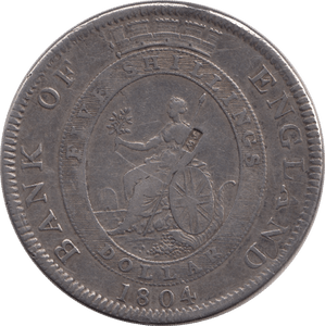 1804 BANK OF ENGLAND TRADE TOKEN 5 SHILLINGS GEORGE III REF 3 - BANK TOKEN - Cambridgeshire Coins