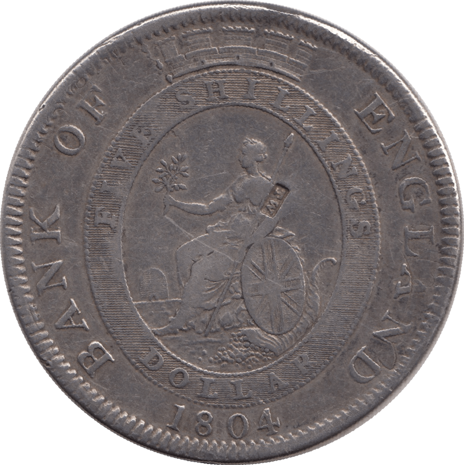 1804 BANK OF ENGLAND TRADE TOKEN 5 SHILLINGS GEORGE III REF 3 - BANK TOKEN - Cambridgeshire Coins