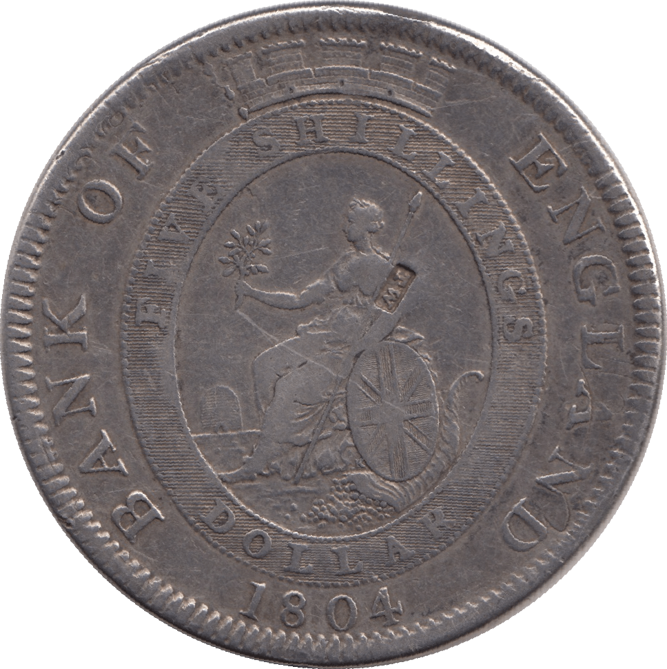 1804 BANK OF ENGLAND TRADE TOKEN 5 SHILLINGS GEORGE III REF 3 - BANK TOKEN - Cambridgeshire Coins