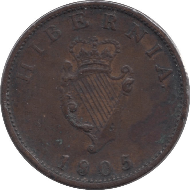 1805 IRELAND HALF PENNY - WORLD COINS - Cambridgeshire Coins