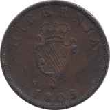 1805 IRELAND HALF PENNY - WORLD COINS - Cambridgeshire Coins