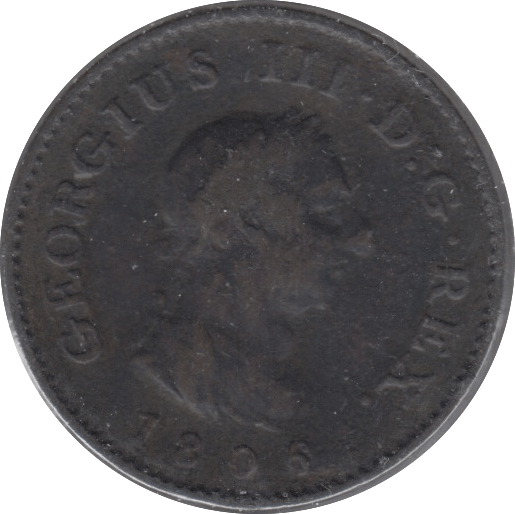 1806 FARTHING ( FINE ) - Farthing - Cambridgeshire Coins