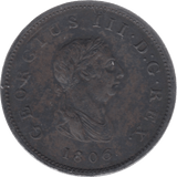 1806 HALFPENNY 3 ( GVF ) - Halfpenny - Cambridgeshire Coins