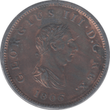 1806 HALFPENNY ( AUNC ) 3 - Halfpenny - Cambridgeshire Coins