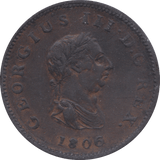 1806 HALFPENNY ( EF ) A - Halfpenny - Cambridgeshire Coins