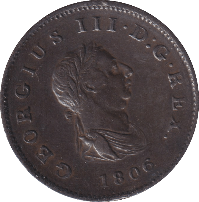 1806 HALFPENNY ( GVF ) - Halfpenny - Cambridgeshire Coins