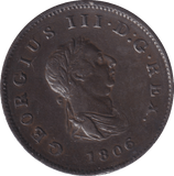1806 HALFPENNY ( GVF ) - Halfpenny - Cambridgeshire Coins