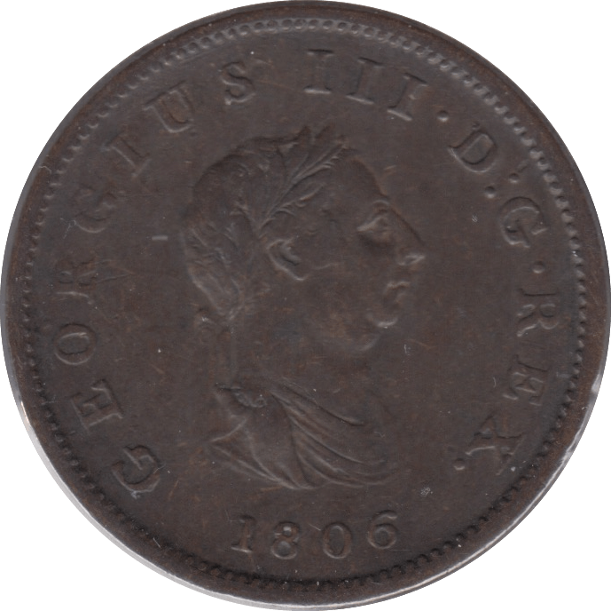 1806 HALFPENNY ( VF ) - Halfpenny - Cambridgeshire Coins