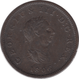 1806 HALFPENNY ( VF ) - Halfpenny - Cambridgeshire Coins