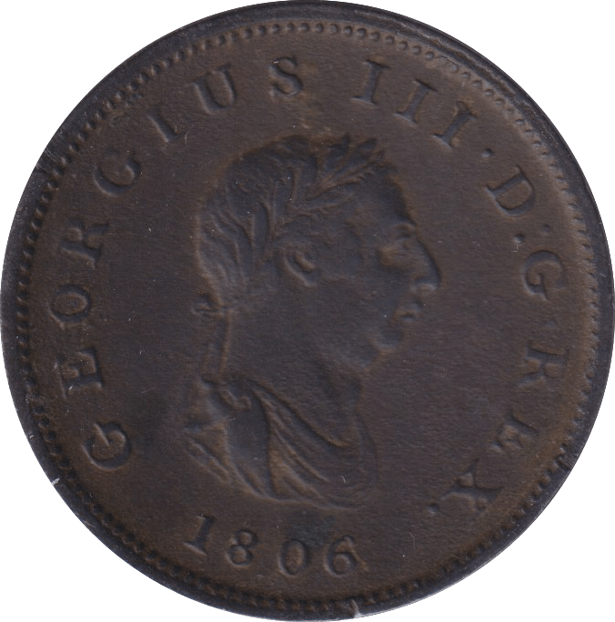 1806 HALFPENNY ( VF ) - Halfpenny - Cambridgeshire Coins
