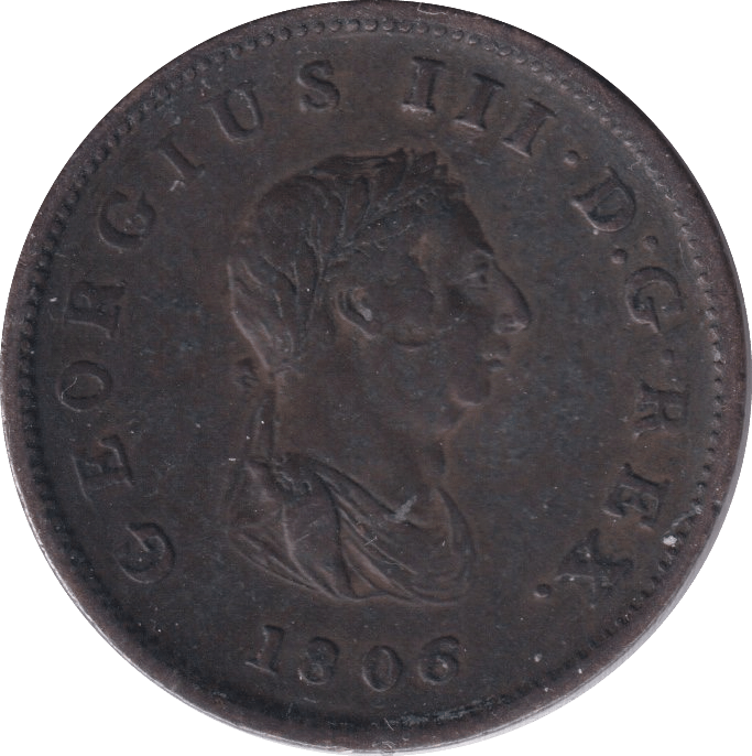 1806 HALFPENNY ( VF ) - Halfpenny - Cambridgeshire Coins