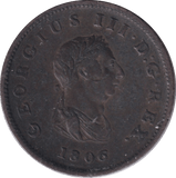 1806 HALFPENNY ( VF ) - Halfpenny - Cambridgeshire Coins