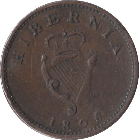 1806 IRISH FARTHING - WORLD COINS - Cambridgeshire Coins