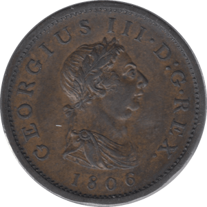 1806 PENNY ( AUNC ) 2 - Penny - Cambridgeshire Coins