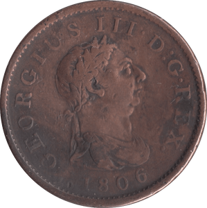 1806 PENNY ( FAIR ) - Penny - Cambridgeshire Coins
