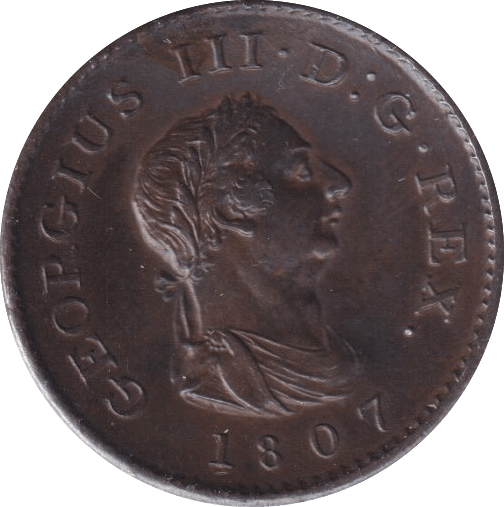 1807 FARTHING ( AUNC ) - Farthing - Cambridgeshire Coins
