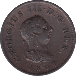 1807 FARTHING ( EF ) - Farthing - Cambridgeshire Coins