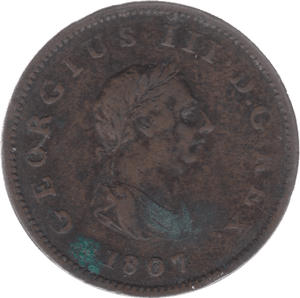 1807 HALFPENNY 3 ( GF ) - Halfpenny - Cambridgeshire Coins