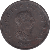 1807 HALFPENNY ( AUNC ) 5 - Halfpenny - Cambridgeshire Coins